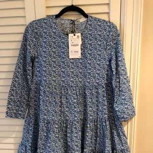 NWT blue floral zara dress